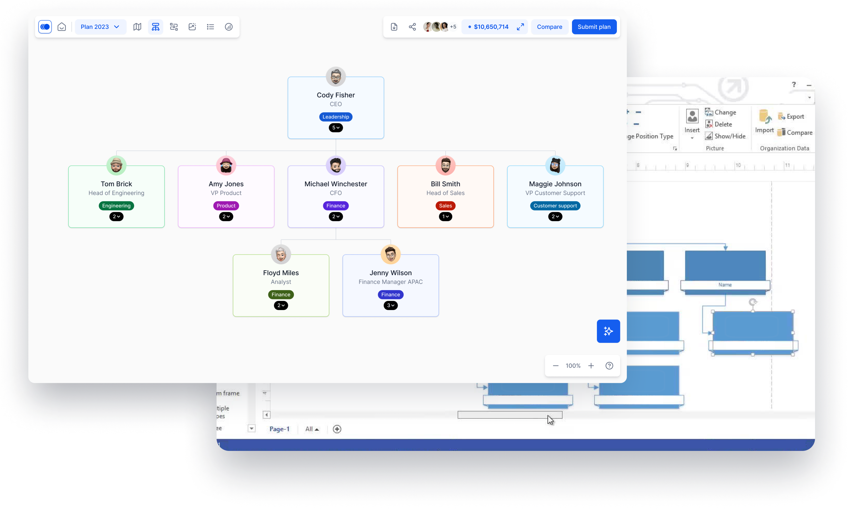 Agentnoon is an MS Visio alternative for org visualization