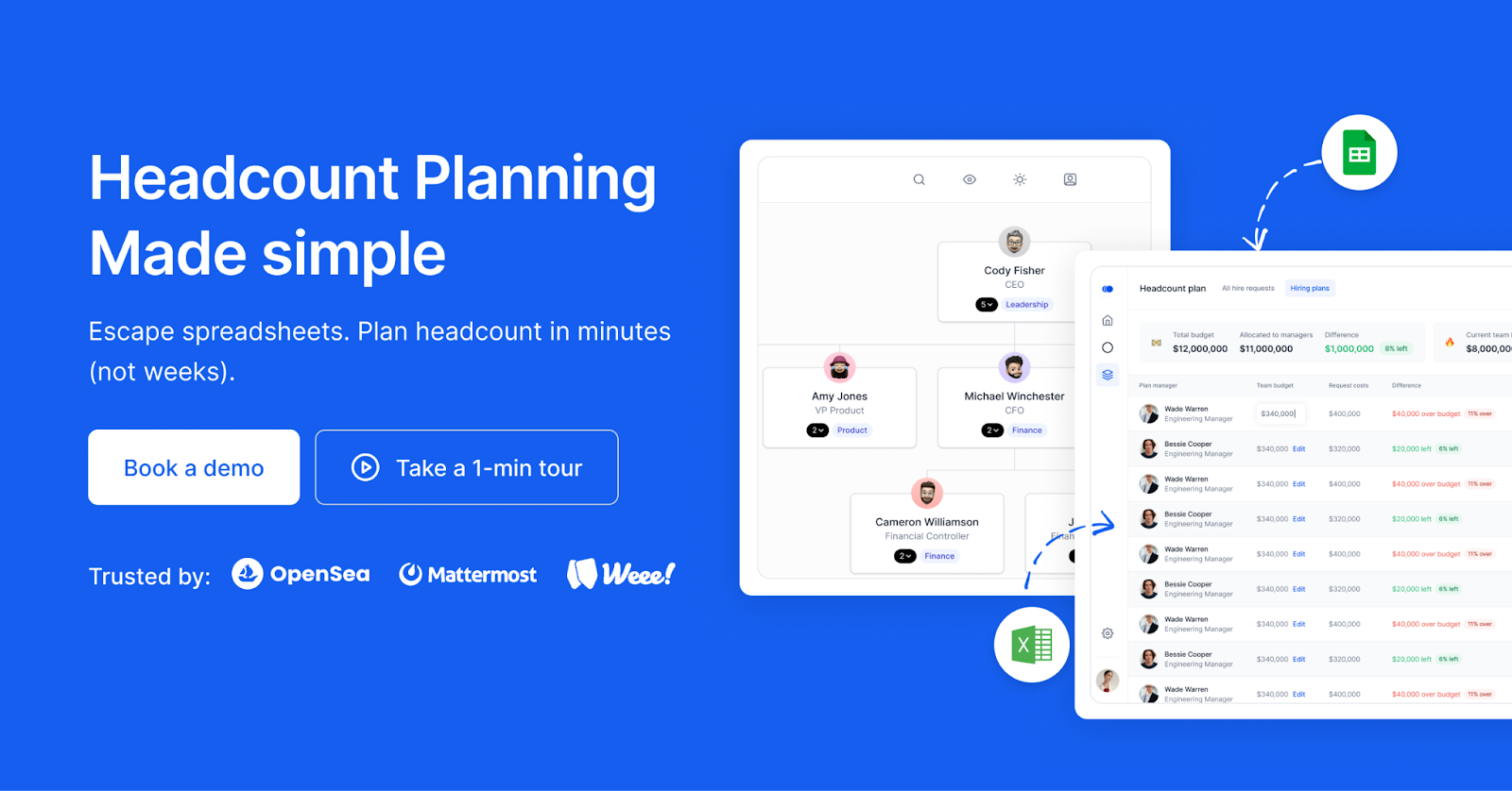 Agentnoon's headcount planning banner