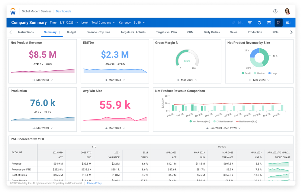 workday adaptive workforce planning software